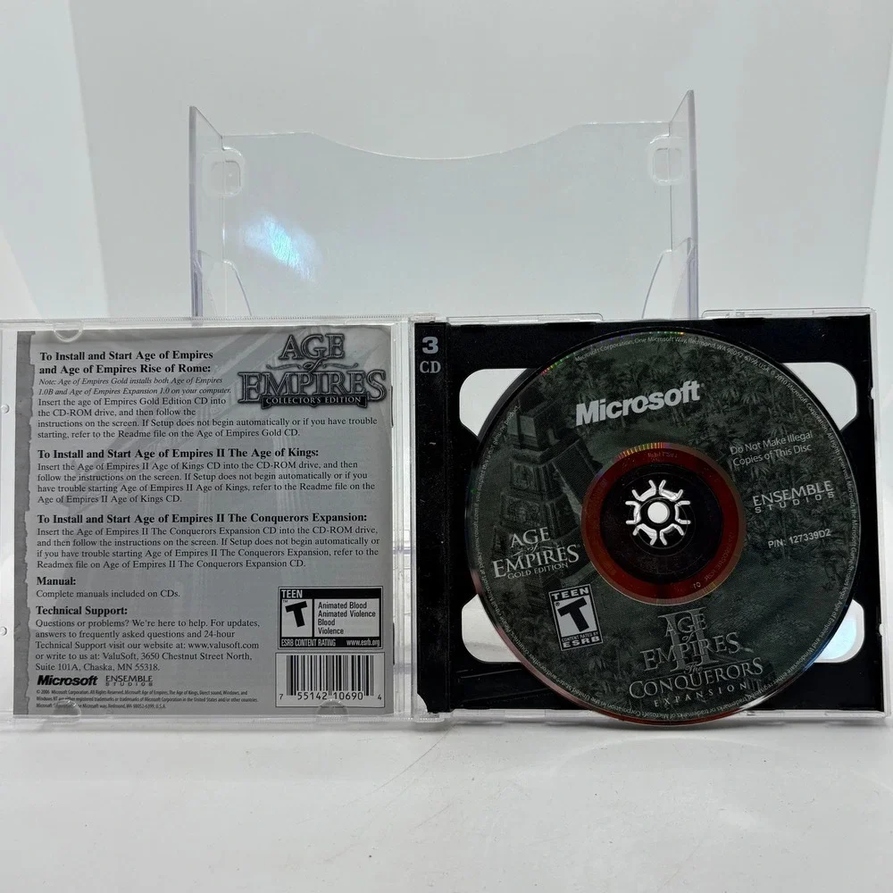 Age of Empires Collectors Edition PC 3 CD Limited Edition Microsoft 2000s RTS